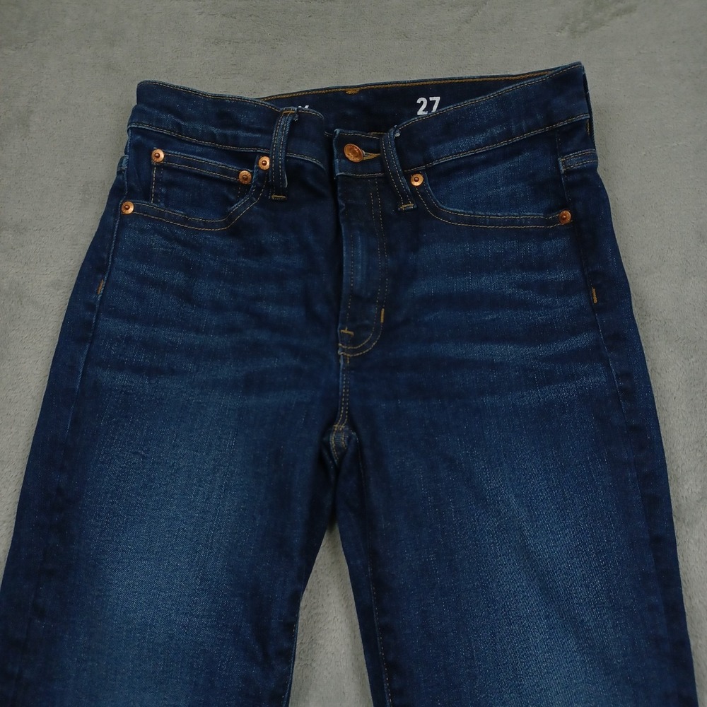 J Crew Jeans Womens 27 Blue Denim Classic Toothpick Preppy Pockets Cotton - Picture 2 of 7